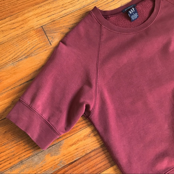 GAP Cropped Crew Neck Short Sleeve Sweater Top - Picture 2 of 4